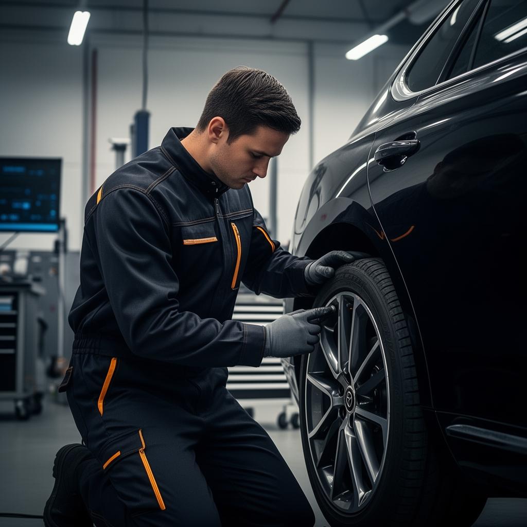 Technicien PneuAgadir en intervention